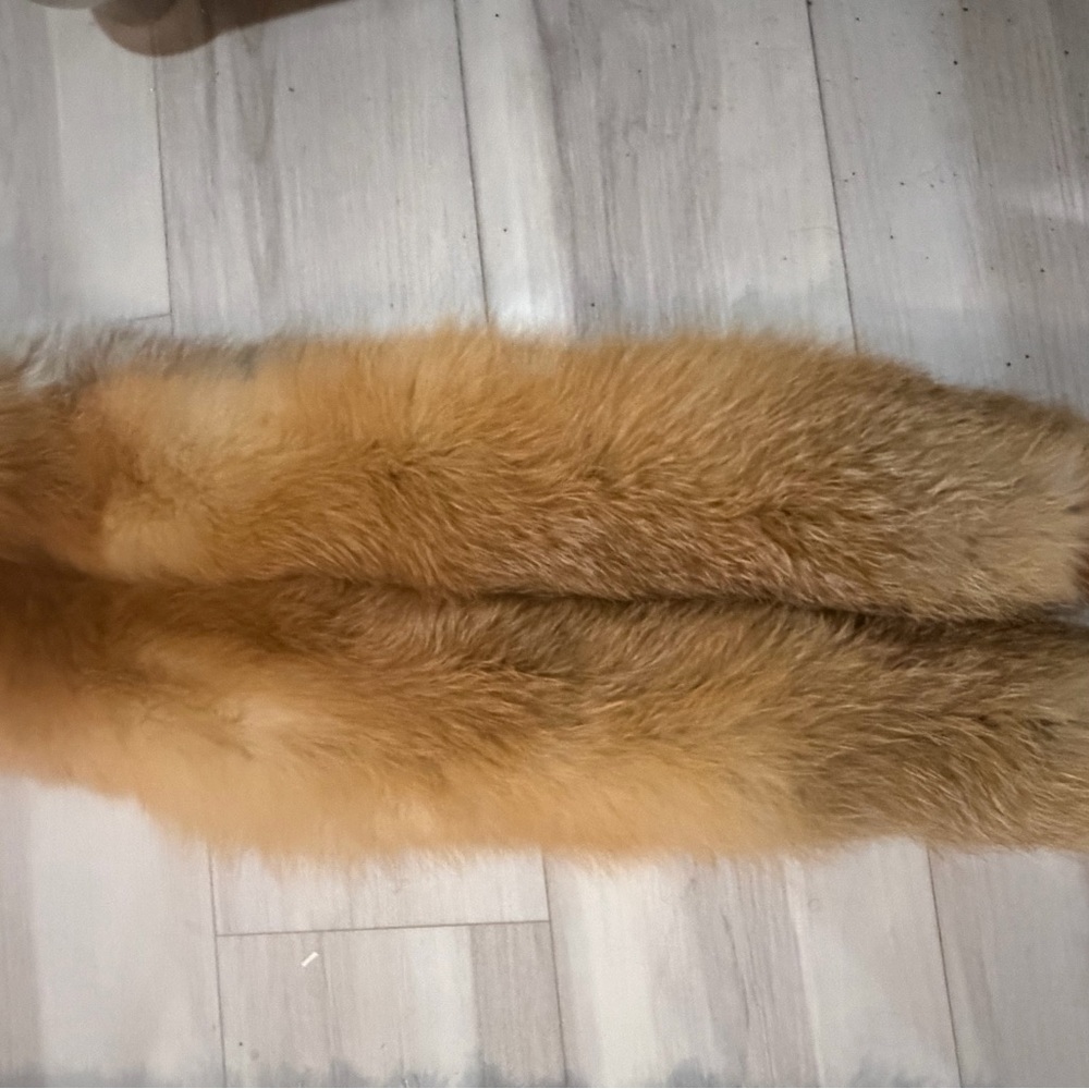 Red fox fur scarf & fox hat luxurious long hair Cossack hat new gold fox scarf - Picture 14 of 16